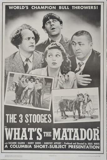 The stooges are actors traveling to perform at a fiesta in Mexico. After they accidentally switch suitcases with that of Dolores, a lovely senorita they met on trip down, they must sneak into her house to retrieve their suitcase. When they are confronted by her jealous husband he vows to kill them if he sees them again. At the fiesta where they are performing a comedy bullfight (Curly is the matador, Moe and Larry are in a bull costume) the husband bribes the attendants to let a real bull into the ring. Curly knocks the bull out with a head butt and becomes a hero.