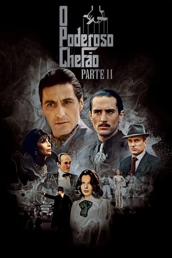 In the continuing saga of the Corleone crime family, a young Vito Corleone grows up in Sicily and in 1910s New York. In the 1950s, Michael Corleone attempts to expand the family business into Las Vegas, Hollywood and Cuba.