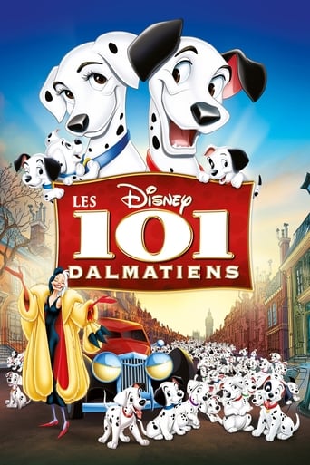 When a litter of dalmatian puppies are abducted by the minions of Cruella De Vil, the parents must find them before she uses them for a diabolical fashion statement.
 In a Disney animation classic, Dalmatian Pongo is tired of his bachelor-dog life. He spies lovely Perdita and maneuvers his master, Roger, into meeting Perdita's owner, Anita. The owners fall in love and marry, keeping Pongo and Perdita together too. After Perdita gives birth to a litter of 15 puppies, Anita's old school friend Cruella De Vil wants to buy them all. Roger declines her offer, so Cruella hires the criminal Badun brothers to steal them -- so she can have a fur coat.