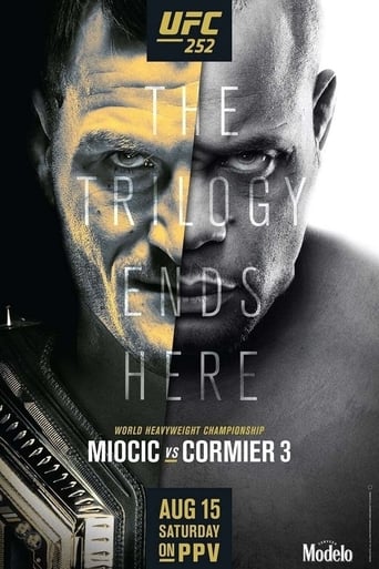 UFC 252: Miocic vs. Cormier 3 is a mixed martial arts event produced by the Ultimate Fighting Championship on August 15, 2020 at the UFC APEX facility in Las Vegas, Nevada, United States