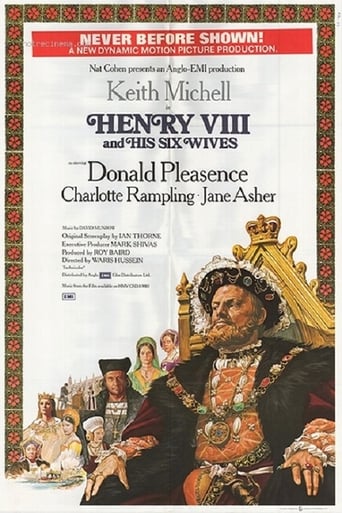 Adapted from the BBC2 serial The Six Wives of Henry VIII. 1547, King Henry VIII's life has taken a turn for the worse and he is forced to look back over his life and the many loves which had brought him his three children, only one of which was the desired male heir to secure the Tudor dynasty.