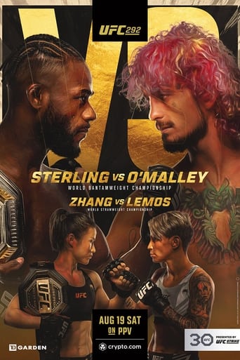 UFC 292: Sterling vs. O'Malley was a mixed martial arts event produced by the Ultimate Fighting Championship that took place on August 19, 2023, at the TD Garden in Boston, Massachusetts, United States. A UFC Bantamweight Championship bout between current champion Aljamain Sterling and Sean O'Malley headlined the event and a UFC Women's Strawweight Championship bout between current two-time champion Zhang Weili and Amanda Lemos served as the co-headliner. The lightweight and bantamweight finals of The Ultimate Fighter: Team McGregor vs. Team Chandler took place at the event.