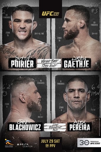 UFC 291: Poirier vs. Gaethje 2 was a mixed martial arts event produced by the Ultimate Fighting Championship that took place on July 29, 2023, at the Delta Center in Salt Lake City, Utah, United States. A lightweight rematch between former interim UFC Lightweight Champions Dustin Poirier and Justin Gaethje (also former WSOF Lightweight Champion) headlined the event. They also competed for the symbolic 